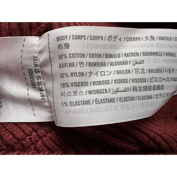 Abercrombie Scoopneck, Ribbed Corset Rust Brown Sweater Top size L - Picture 7 of 8